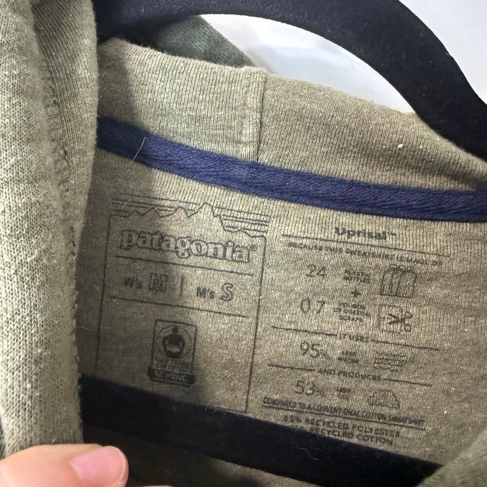 Patagonia Unisex Uprisal Hoodie Sweatshirt Pullover Green Fitz Roy Icon Medium - Picture 5 of 9